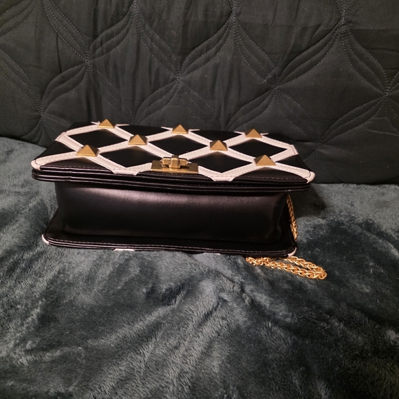 Ebony & Ivory Rivet Bag - Picture 6 of 7